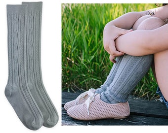 Femme Chaussettes hautes en maille torsadée Robe Décontractée Extérieur Uniforme de travail Chaud Mode Fête des Mères vintage Acrylique Nylon Botte Grandes Chaussettes longues