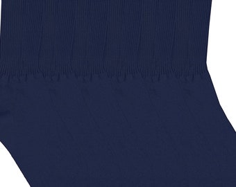 Jungen Nahtlos gerippte Socken: Baumwollmischung Schuluniform (6 Paar)