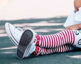 Toddler Capri Leggings: Nautical, Scottie Dog, Flower - Fits 2T-4T 1 Pair Pack