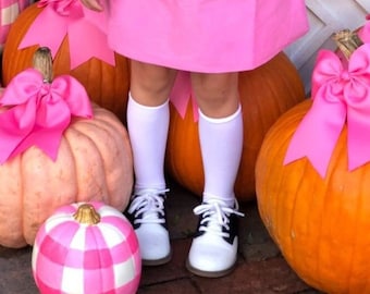 Vintage White Nylon Knee High Socks: Baby, Toddler, Girls, Boys Classic Dress Uniform - 2 Pair