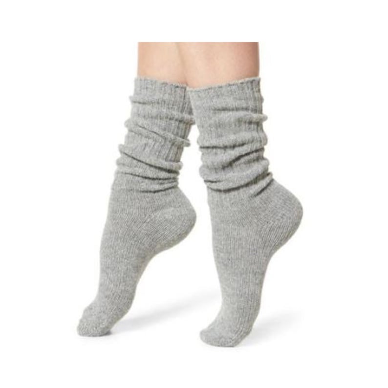 Womens Thick Slouch Socks 2PK Cotton Ribbed Warm Soft Fashion Etsy UK