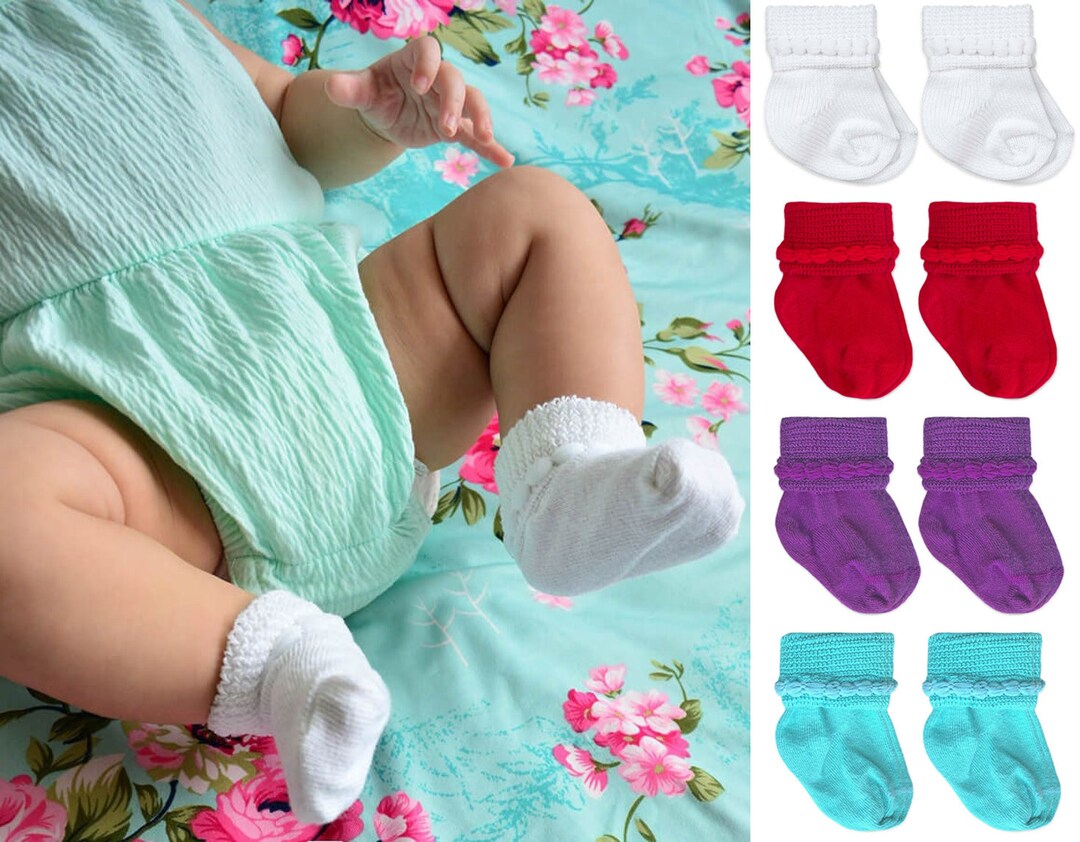Baby Bootie Socks Girls Boys Bubble Stitch Soft Cotton Infant Newborn