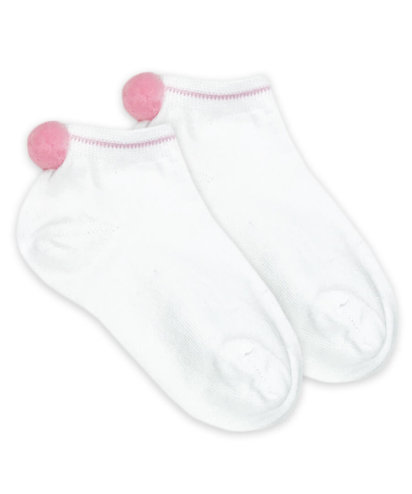Girls Pom Pom Tennis Socks Low Cut Seamless White Pink Cute Etsy