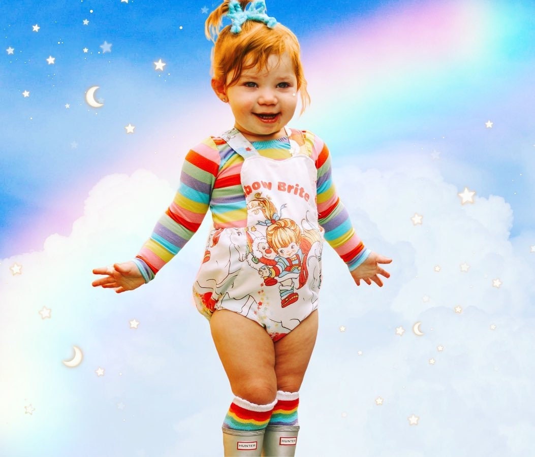ANNIUP Kinder Kniestrümpfe 4 Paar - Regenbogen Streifen Socken Für Mädchen