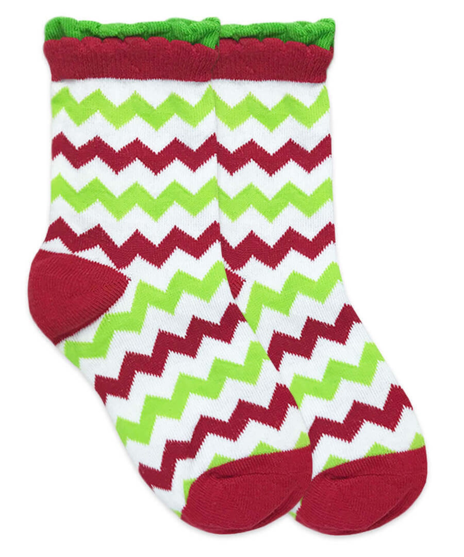 Christmas Socks Girls Holiday Stripe Ruffle Scallop Lace Trim Etsy