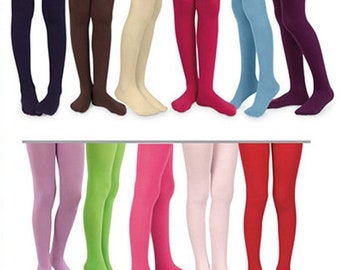 Girls Tights Solid Colorful Fashion Novelty Vintage Cotton Nylon