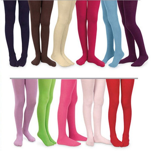 Collants pour filles unis coloré mode nouveauté vintage coton nylon danse ballet vacances scolaires récital costume bébé bambin robe bas