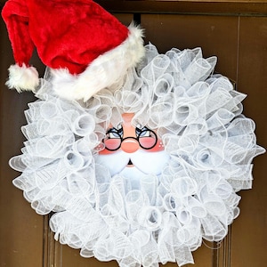 Santa Clause wreath, santa face wreath, santa wreath, christmas wreath, winter wreath