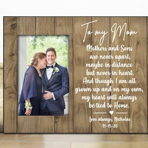 Mom wedding gift from Son / Mother of the Groom gift from Groom / Wedding picture Frame / Wedding Gift / Moms Frame / Wedding gift for mom