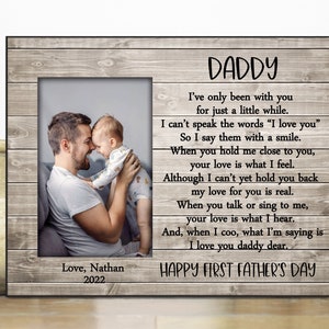 First fathers day as dad gift to husband / New dad gift picture frame / father's Day Gift / first Fathers Day personalized picture frame