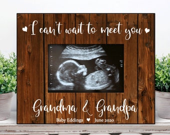 Pregnancy Announcement for Grandparents picture frame / expecting Ultrasound Frame / Personalized pregnancy Reveal Gift for new grandparents
