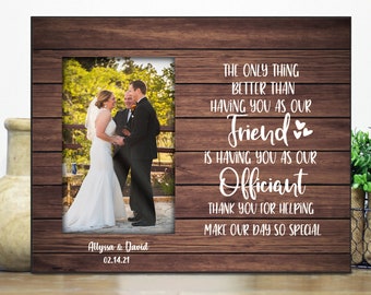 Thank you picture frame Wedding officiant frame, Thank you frame Officiant frame Officiant wedding frame
