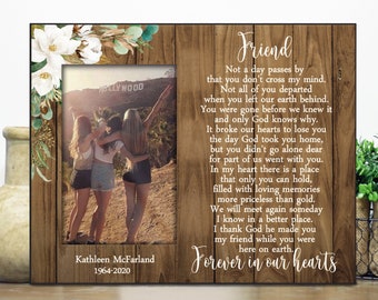 Loss of friend Gift Memorial picture Frame Sympathy Remembrance Memorial Bereavement Condolence Keepsake Grieving in loving memory of friend