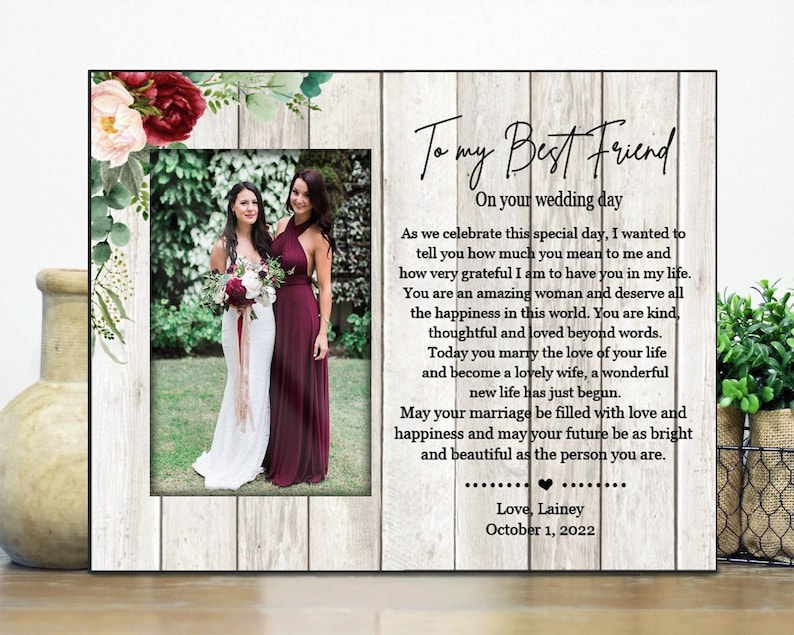 Bride's Wedding Gift From Best Friend / Wedding Picture Etsy