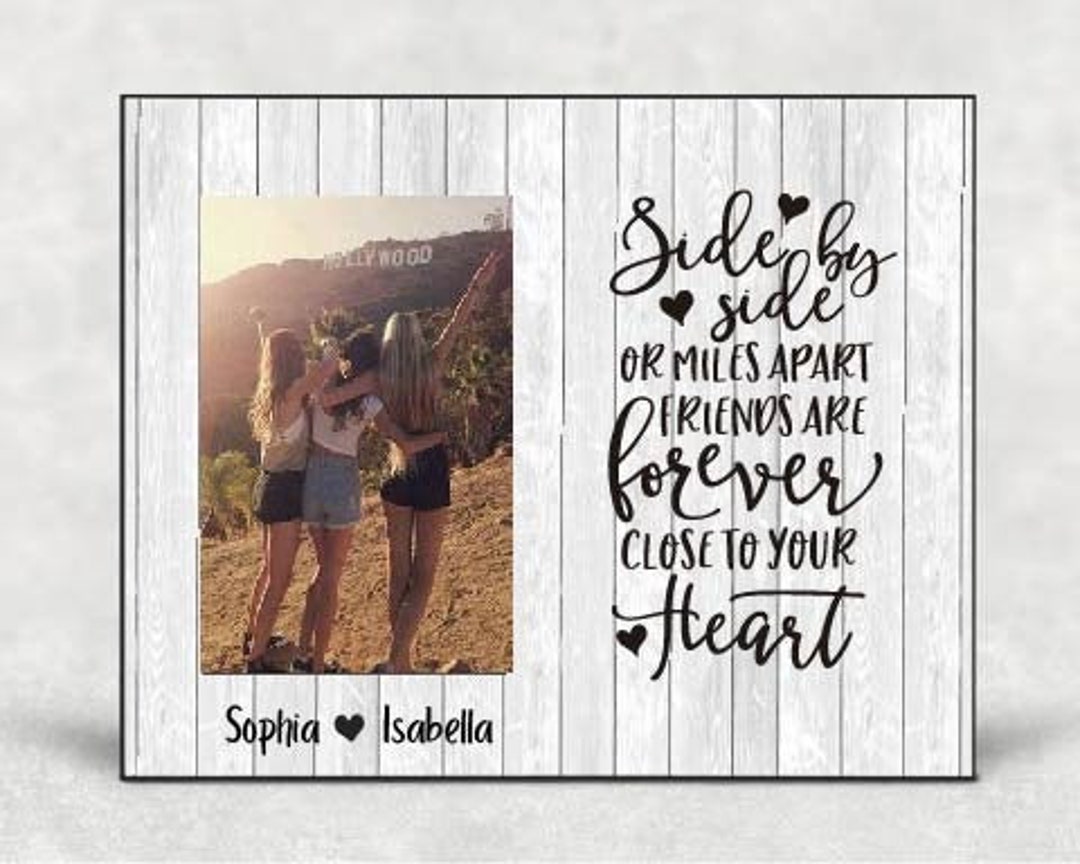 Best Friend Long Distance Picture Frame / Side by Side or Etsy