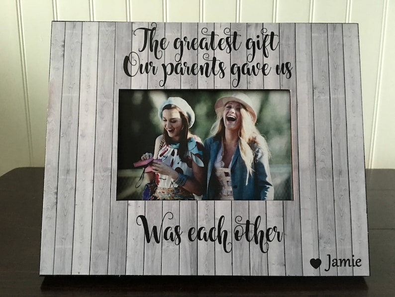 Siblings Picture Frame// Gift for Sister or Brother // Sister Etsy