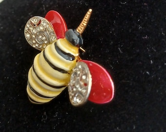 Vintage Bumble Bee Pin, signed B.S.K.