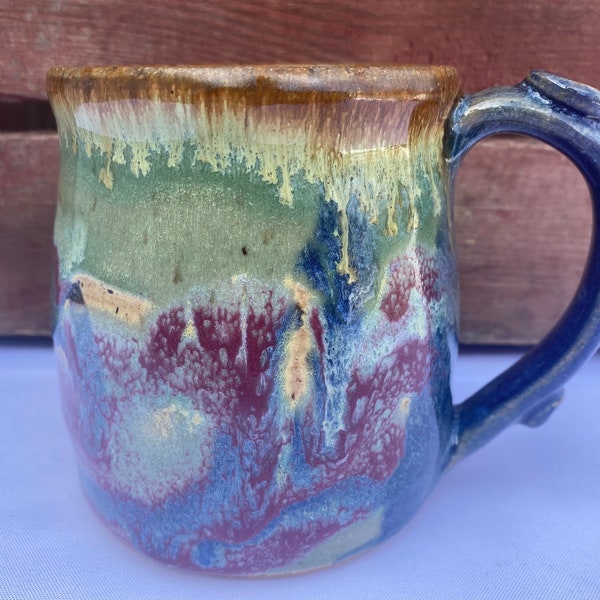 Handmade ceramic mug, ~20 oz