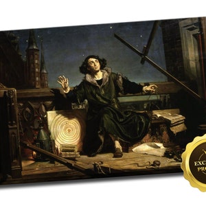 Leinwanddruck Jan Matejko Astronom Kopernikus | Klassische Lackpolitur | Lack-Reproduktion | Hochwertige Leinwand aus Polen