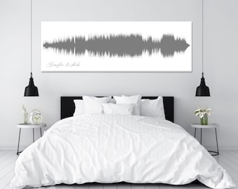 Personalized Soundwave Canvas Print, Personalized Voice Art, Music Song Heartbeat Voice, Fathers Day Mothers Day New Baby Gift