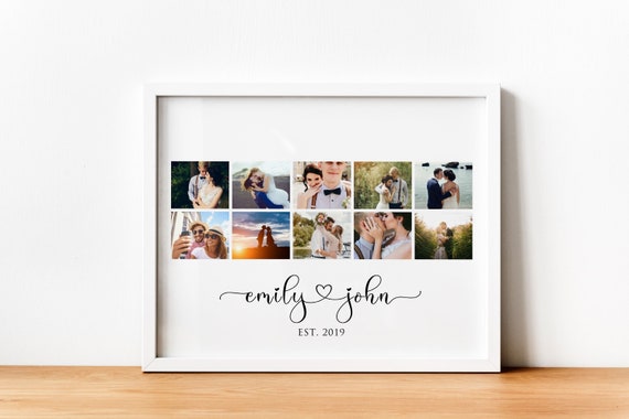 Gift Anniversary Frames Many Collage 20 Available Etsy Picture Frame to Collage Family Wedding Photo With Frame Collage up Photos -