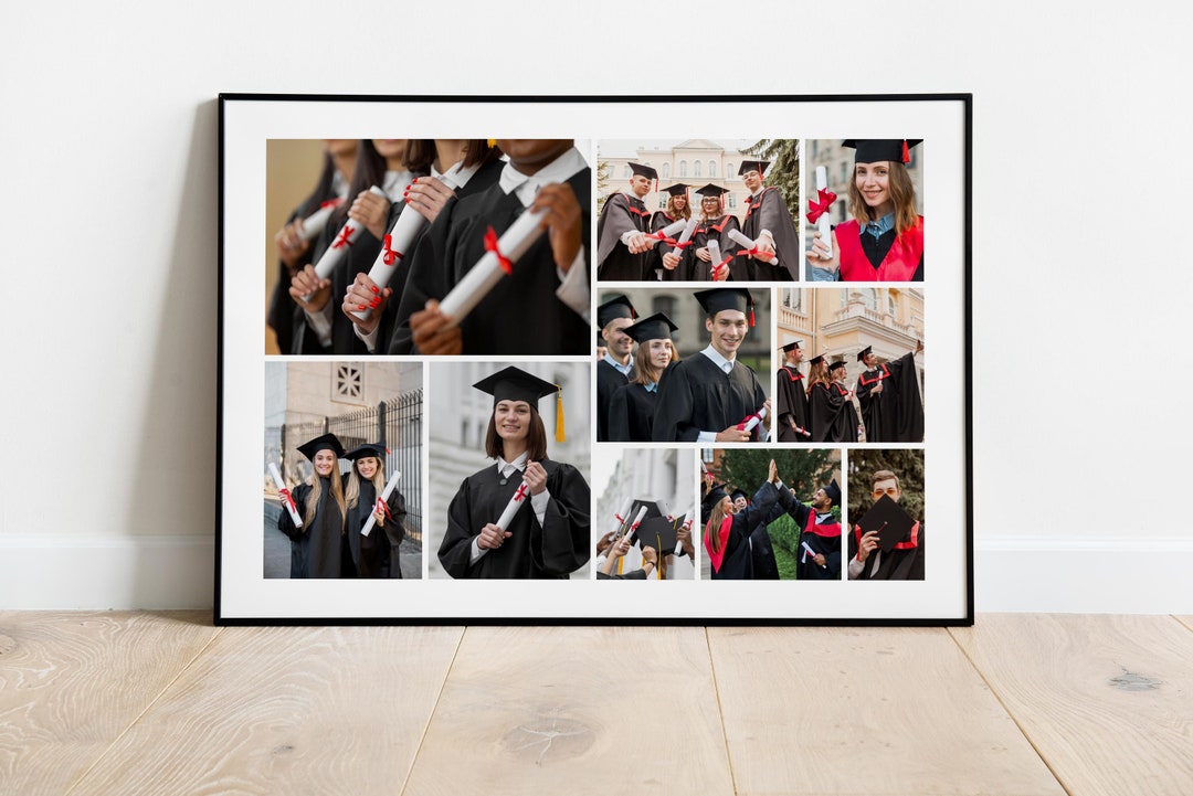 Graduation Collage Gift up to 20 PICTURE COLLAGE Framed Fine Etsy