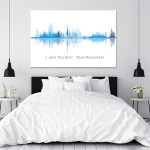 Sound Wave Art Print on Canvas, Perfect Birthday Gift, Your Recording or Voice on Canvas, SoundWave Art, Anniversary or Valentines Gift