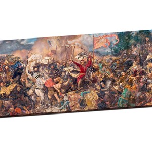 Canvas Print Jan Matejko BATTLE OF GRUNWALD Classic Polish Paint Reproduction Canvas from Poland Historical Canvas Battle Scene image 2