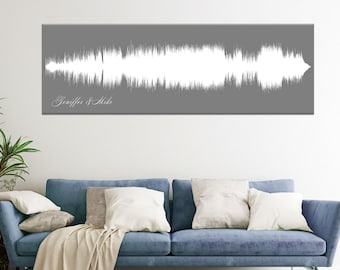 Your Song on Canvas, Your Voice on Canvas, Sound Wave Art, Personalized Canvas Print, Birthday Gift, Personalized Gift for Valentine's Day