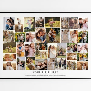 Personalized 12 Month Photo Collage - 16x20 Modern Frames –