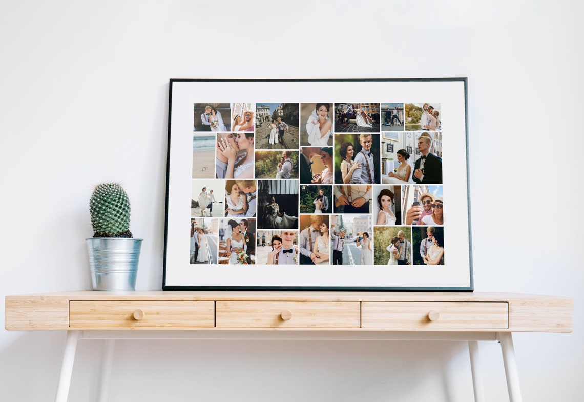 Collage Picture Framed Up to 40 Family Photos Collage with Etsy