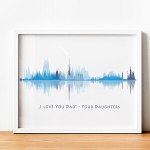 Gift For Father, Gift for Mother, Voice Sound Wave Art Print, Fine art print with your voice, song or recording, Soundwave art printing