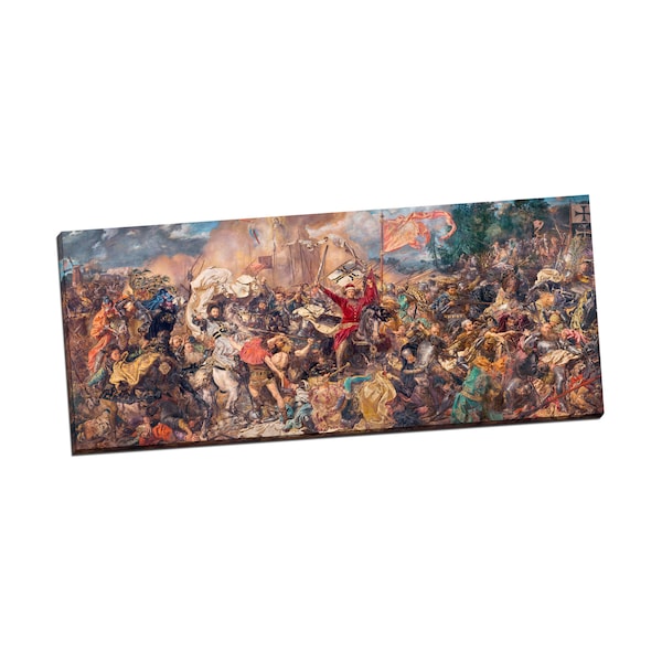 Canvas Print Jan Matejko BATTLE OF GRUNWALD | Historical Canvas Battle Scene | Classic Polish Painting Reproduction | Canvas from Poland