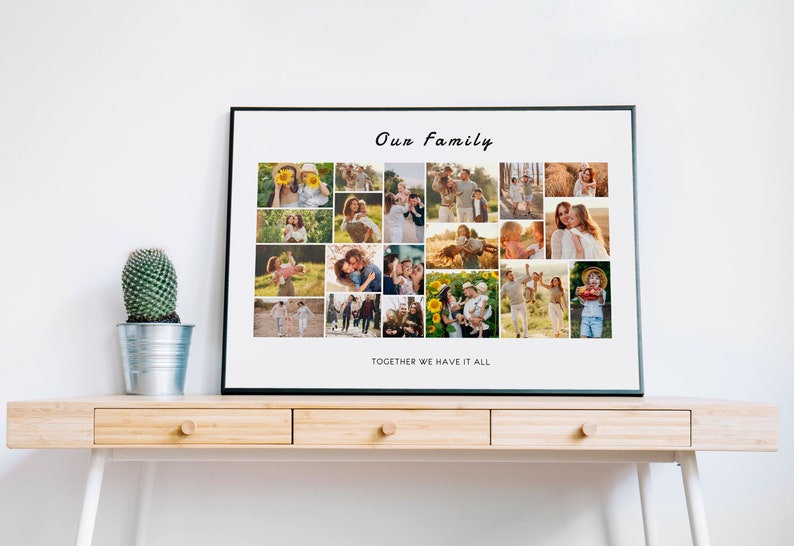 Photo Collage Frame Print up to 20 Picture Custom Collage Etsy
