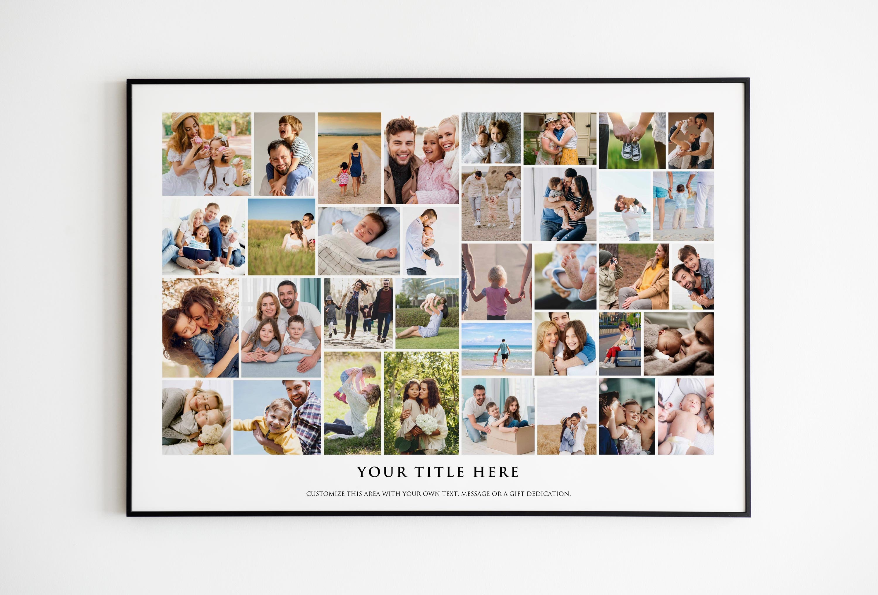 Collage Picture Framed up to 40 Family Photos Collage With Frame Many  Frames Options Personalized Poster Birthday Anniversary Gift - Etsy