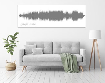 Custom Sound Wave Art, Personalized Canvas Print, Voice Song Art, Music Song Voice on Canvas, Soundwave Art Print, Unique Anniversary Gift