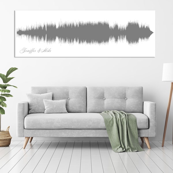 Sound Wave Art personnalisé, impression sur toile personnalisée, Voice Song Art, Music Song Voice on Canvas, Soundwave Art Print, Cadeau d’anniversaire unique