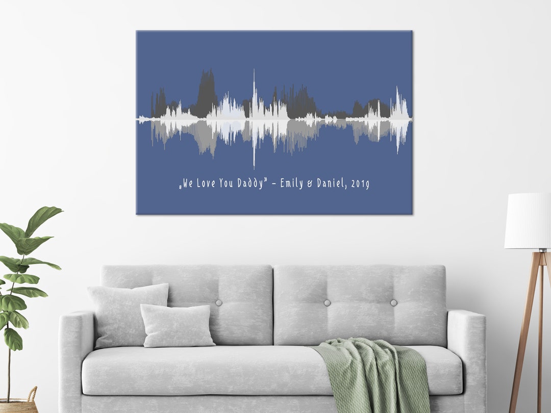 Personalized Soundwave Art, Canvas Print, Personalized Voice Art, Wave ...