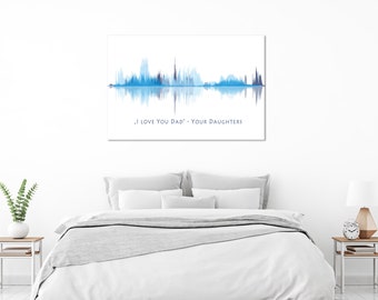Arte Soundwave personalizado con su voz o audio, impresión de lienzo personalizada con saludos, regalo de aniversario, regalo personalizado para el Día de San Valentín