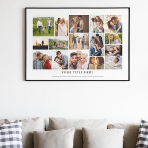 Up to 20 Picture Collage Framed | Custom Photo Collage | High Quality Fine Art Print with Frame