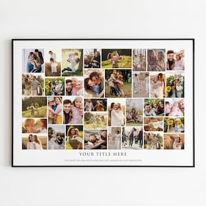 40 PICTURE COLLAGE Framed Fine Art Print | Photo Collage Wall Art | Collage Picture Frames | Family Photo Collage Gift