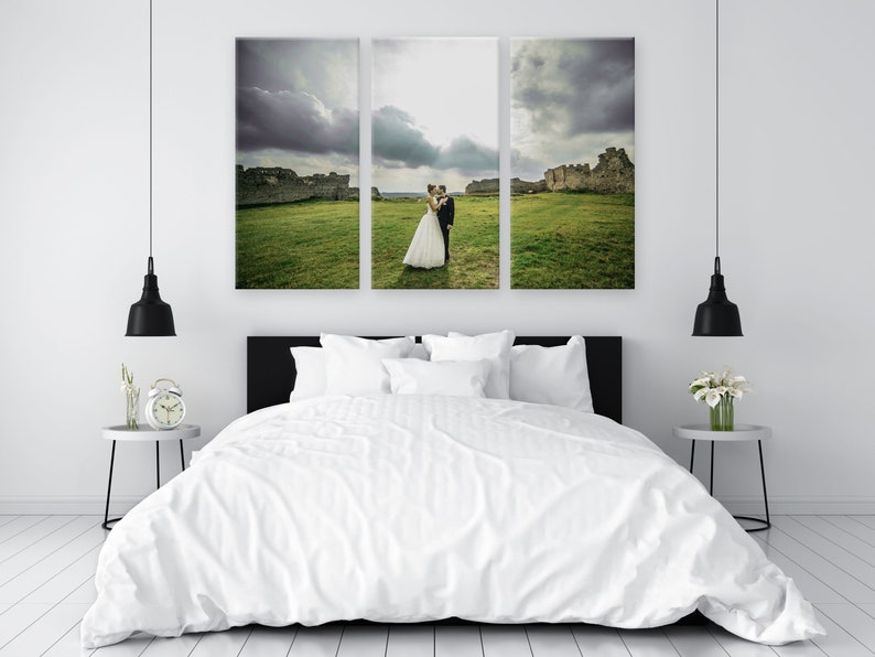 Set of 3 Canvas Prints 1st Anniversary Wedding Gift Couple Etsy