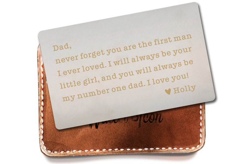 Personalized Wallet Insert for Dad, Father's Day Gift for Dad from Daughter, Dad Gift from Daughter to Father, Dad Birthday Gift for Dad 