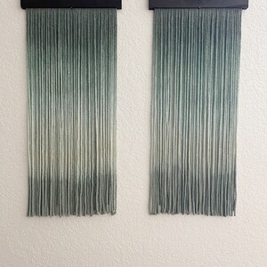 Macrame Wall Hanging, Dip Dyed, yarn tapestry, Boho home decor, abstract Fiber art, water art