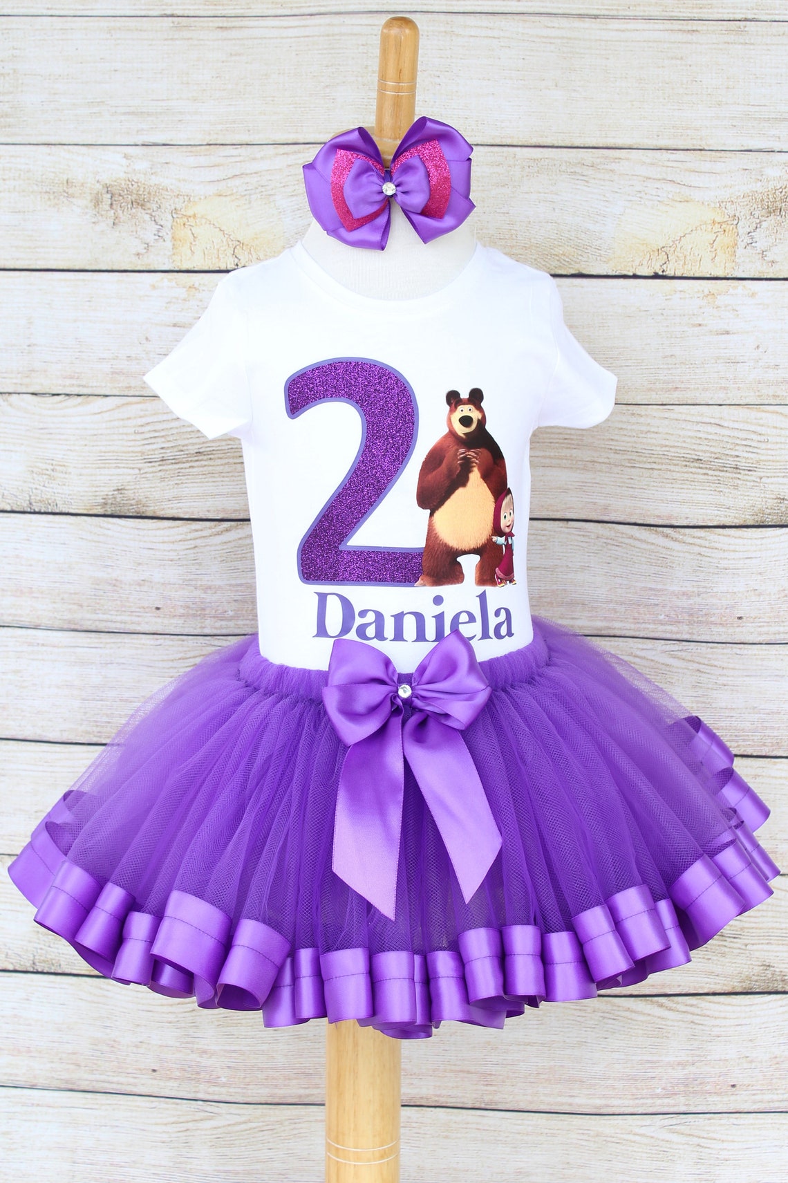 Purple Birthday Outfit Purple Tutu Outfit Personalized | Etsy