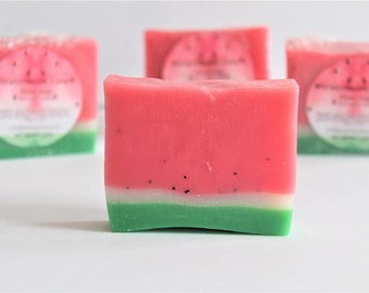 Watermelon Love Soap, Watermelon Soap bar, Watermelon Soap, Handcrafted Watermelon Soap, Watermelon Mini Soap, Watermelon Handcrafted Soap