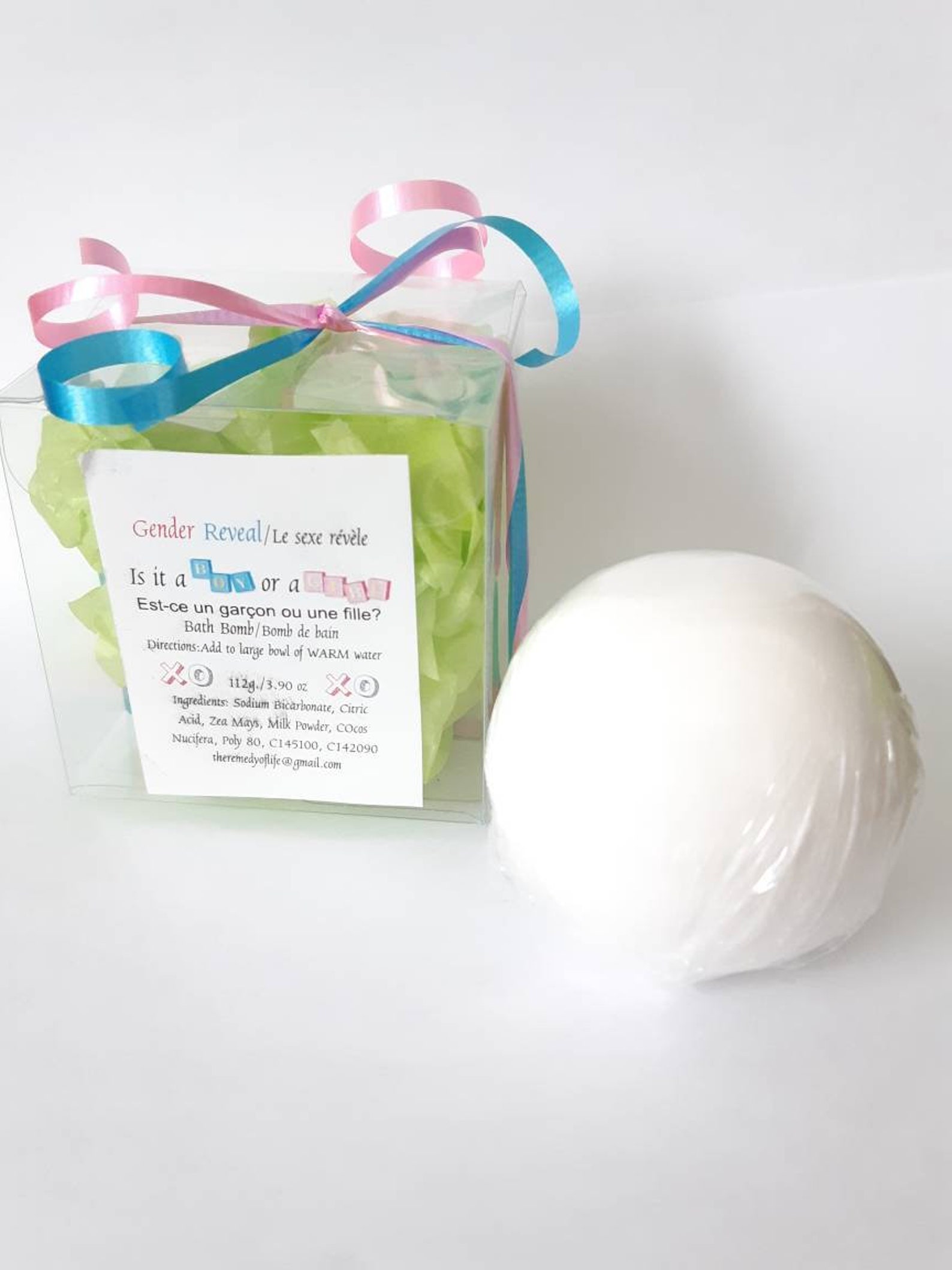 Gender Reveal Bath Bomb gender Reveal gender reveal party Etsy