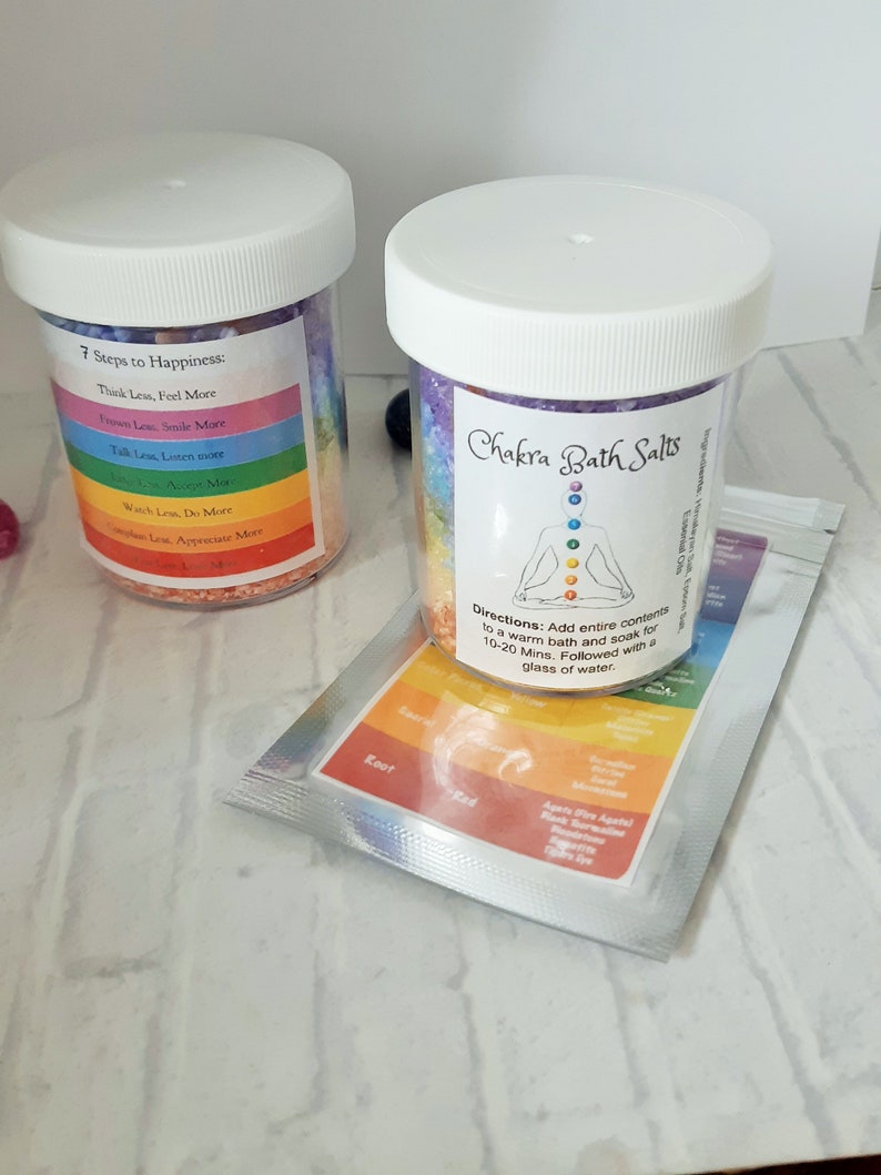 Chakra Bath Salts, Healing Bath Salts, Gifts for Energy Healers, Reiki