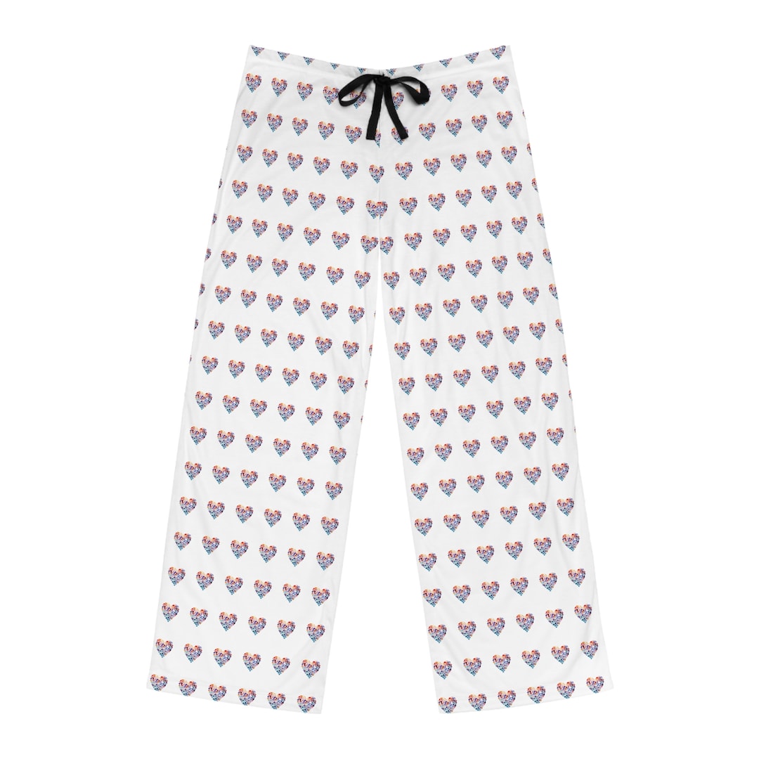Men's Hearts Pajama Pants AOP Beach Stuff Valentine Pajamas Beach Swag