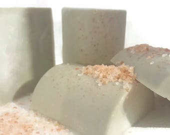 Himalayan Salt Bar/ sea salt bar / pink himalayan salt / detox soap / fresh clean scent / citrus soap / salt soap/ low shipping,